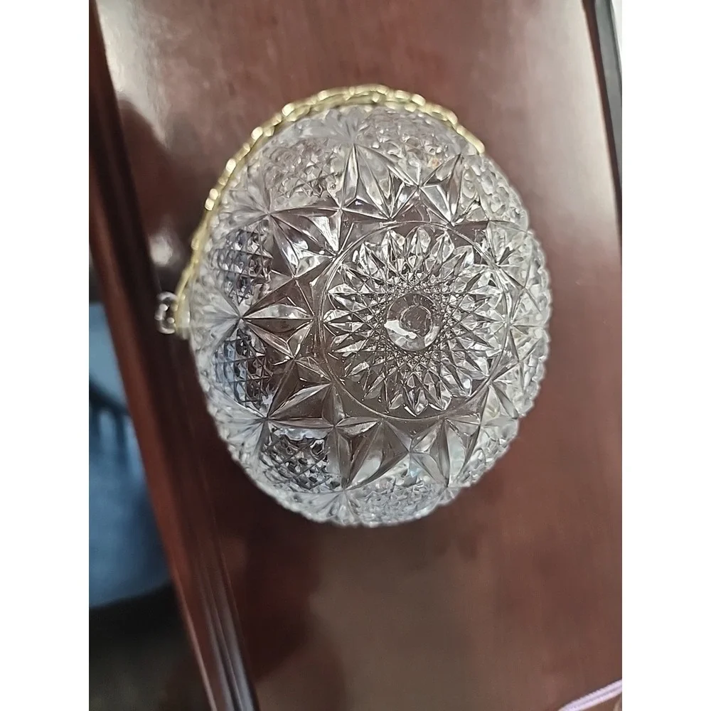 MIKASA Clear Glass Crystal Removable Mini Handle Basket Dish TENDER ROSE - Japan